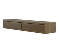 MODULARREDO | DOMINO MAXI Mensola da Muro con Cassetto, Comodino Sospeso, Mensola da Parete, 88.2x13.4 p23.7 cm, Rovere Tabacco - Made in Italy