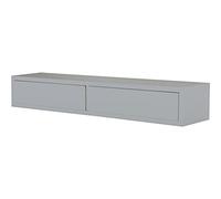 MODULARREDO | DOMINO Mensola da Muro con Cassetto, Comodino Sospeso, Mensola da Parete, 88.2x13.4 p20 cm, Grigio, Kit Tasselli Incluso - Made in Italy