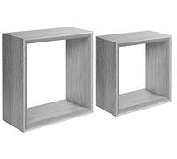 MENSOLE A CUBO DA PARETE SET DI 2 PZ COMPONIBILE IN VARI COLORI MOD. GINEVRA