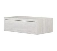 MODULARREDO | LEGOLO MAXI Mensola da Muro con Cassetto, Comodino Sospeso, Mensola da Parete, 45x14.3 p23.7 cm, Rovere Sbiancato - Made in Italy