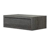 MODULARREDO | LEGOLO MAXI Mensola da Muro con Cassetto, Comodino Sospeso, Mensola da Parete, 45x14.3 p23.7 cm, Rovere Scuro - Made in Italy