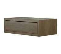 MODULARREDO | LEGOLO MAXI Mensola da Muro con Cassetto, Comodino Sospeso, Mensola da Parete, 45x14.3 p23.7 cm, Rovere Tabacco - Made in Italy