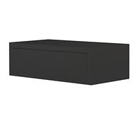 MODULARREDO | LEGOLO MAXI Mensola da Muro con Cassetto, Comodino Sospeso, Mensola da Parete, 45x14.3 p23.7 cm, Nero - Made in Italy