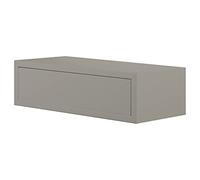MODULARREDO | LEGOLO Mensola da Muro con Cassetto, Comodino Sospeso, Mensola da Parete, 45x13.4 p20 cm, Marrone Talpa - Made in Italy