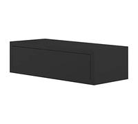 MODULARREDO | LEGOLO Mensola da Muro con Cassetto, Comodino Sospeso, Mensola da Parete, 45x13.4 p20 cm, Nero, Kit Tasselli Incluso - Made in Italy