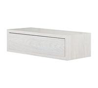 MODULARREDO | LEGOLO Mensola da Muro con Cassetto, Comodino Sospeso, Mensola da Parete, 45x13.4 p20 cm, Rovere Sbiancato - Made in Italy
