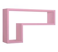 MENSOLA PARETE RETTANGOLARE ROSA SCAFFALE SALOTTO SOGGIORNO CAMERA LETTERA