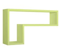 MENSOLA PARETE RETTANGOLARE VERDE SCAFFALE SALOTTO SOGGIORNO CAMERA LETTERA