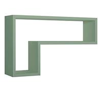 MODULARREDO | LETTERA Mensola da Muro, Pensile Bagno, Mensola da Parete, Scaffale da Parete, Verde Acqua Marina, 61x37 p15.5 cm - Made in Italy