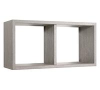 MODULARREDO | MORGANA MAXI Mensola da Muro, Libreria Sospesa, Libreria da Parete, Scaffale da Parete, Rovere Grigio Nuovo, 70x35 p23.7 cm, Kit Tasselli Inclusi - Made in Italy