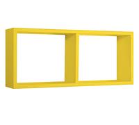 MODULARREDO | MORGANA Mensola da Muro, Libreria Sospesa, Libreria da Parete, Scaffale da Parete, Giallo Canarino, 70x30 p15.5 cm, Kit Tasselli Inclusi - Made in Italy