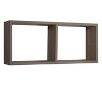 MODULARREDO | MORGANA Mensola da Muro, Libreria Sospesa, Libreria da Parete, Scaffale da Parete, Noce Segato, 70x30 p15.5 cm, Kit Tasselli Inclusi - Made in Italy
