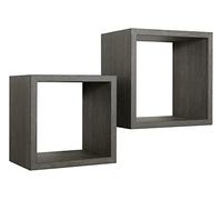 MENSOLE A CUBO DA PARETE SET DI 2 PZ COMPONIBILE VARI COLORI MOD. Q-BIS MAXI