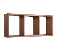 MENSOLA CUBO 3 SCOMPARTI SCAFFALE CILIEGIO SALOTTO CAMERA MODERNO TRISTANO