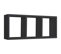 MODULARREDO | TRISTANO Mensola da Muro, Libreria Sospesa, Libreria da Parete, Scaffale da Parete, Nero, 70x30 p15.5 cm, Kit Tasselli Inclusi - Made in Italy