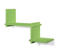 MODULARREDO | TWIN, Mensola da Muro, Libreria da Parete, Libreria Sospesa, Scaffale, Mensola da Muro Design, 68x42x20 cm, Verde Mela, Kit Tasselli Incluso - Made in Italy
