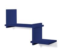 MODULARREDO | TWIN, Mensola da Muro, Libreria da Parete, Libreria Sospesa, Scaffale, Mensola da Muro Design, 68x42x20 cm, Blu China, Kit Tasselli Incluso - Made in Italy