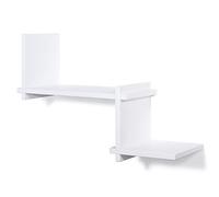 MODULARREDO | TWIN, Mensola da Muro, Libreria da Parete, Libreria Sospesa, Scaffale, Mensola da Muro Design, 68x42x20 cm, Bianco, Kit Tasselli Incluso - Made in Italy