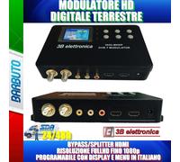 MODULATORE DIGITALE TERRESTRE FULLHD DVB-T FINO A 1080p Ingresso LOOP HDMI