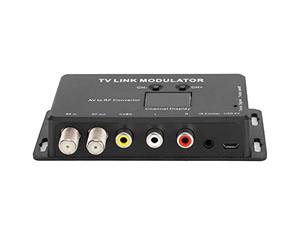 Modulatore Ir, Tm70 Uhf TV Link Modulator Convertitore da AV a RF Adattatore per prolunga Ir Robusto e Durevole, con Display a Canale, Compatibile con Set-Top Box e Altre fonti A/V