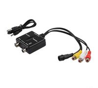 Modulatore M03 da AV a RF, convertitore di segnale NTSC con controllo canale CH3, sintonizzatore VHF per adattatore RCA a coassiale per vecchia TV, VCR, lettore DVD, nero