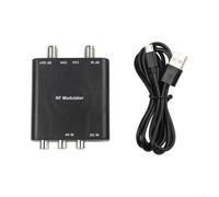 Modulatore RF M61A, convertitore da AV a RF, NTSC CH3/CH4, canale, video e audio, per sistemi TV via cavo, con controllo PLL per ingresso Rca, uscita F, alloggiamento in ABS, alimentazione USB 5 V