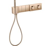 Module de thermostat AXOR Edge de la taille d'une main Sélectionnez 540/100 dissimulé pour 3 consommateurs, taillé en diamant, 46711300, 46711300, Colorazione: Oro rosso lucido