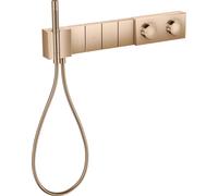 Module de thermostat AXOR Edge de la taille d'une main Sélectionnez 610/100 encastré pour 4 consommateurs, 46720300, 46720300, Colorazione: Oro rosso lucido