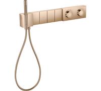 Module thermostat AXOR Edge de taille manuelle Select 610/100 dissimulé pour 4 consommateurs, taille diamant, 46721300, 46721300, Colorazione: Oro rosso lucido