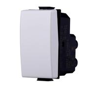 Moduli Bianchi, Compatibile Con Bticino Matix, interruttori, pulsanti, deviatori, dimmer, sensori, PIR, buzzer, Per Placche originali e compatibili (1x, deviatore)