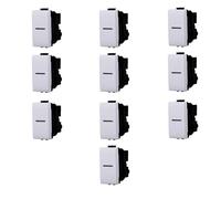 Moduli Bianchi, Compatibile Con Bticino Matix, interruttori, pulsanti, deviatori, dimmer, sensori, PIR, buzzer, Per Placche originali e compatibili (10x, interruttore assiale)
