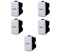 Moduli Bianchi, Compatibile Con Bticino Matix, interruttori, pulsanti, deviatori, dimmer, sensori, PIR, buzzer, Per Placche originali e compatibili (5x, interruttore assiale)