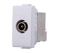 Moduli Bianchi, Compatibile Con Bticino Matix, Presa 10A 16A bipasso, antenna, ethernet, TV, antenna, USB, Per Placche originali e compatibili (1x, spina antenna TV)