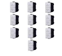 MODULI FRUTTI PRESE BIPASSO 10A 16A 230V INTERRUTTORI PULSANTI SCHUKO USB DIMMER SENSORI ANTENNA RETE COMPATIBILE CON BTICINO MATIX (10x, pulsante Sali-scendi)