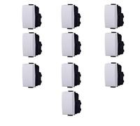 MODULI FRUTTI PRESE BIPASSO 10A 16A 230V INTERRUTTORI PULSANTI SCHUKO USB DIMMER SENSORI ANTENNA RETE COMPATIBILE CON BTICINO MATIX (10x, deviatore)