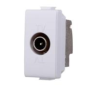 MODULI FRUTTI PRESE BIPASSO 10A 16A 230V INTERRUTTORI PULSANTI SCHUKO USB DIMMER SENSORI ANTENNA RETE COMPATIBILE CON BTICINO MATIX (1x, spina antenna TV passante)