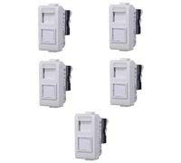 MODULI FRUTTI PRESE BIPASSO 10A 16A 230V INTERRUTTORI PULSANTI SCHUKO USB DIMMER SENSORI ANTENNA RETE COMPATIBILE CON BTICINO MATIX (5x, presa ethernet RJ45 CAT6)
