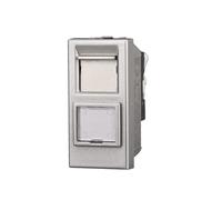 MODULI PRESE INTERRUTTORI SHUCKO PULSANTI TV DIMMER COMPATIBILE SERIE AXOLUTE GRIGI - ETTROIT (CONNETTORE RJ45 CAT6)