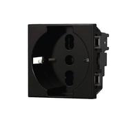 MODULI PRESE INTERRUTTORI SHUCKO PULSANTI TV DIMMER COMPATIBILE SERIE AXOLUTE NERI - ETTROIT (PRESA SCHUKO)