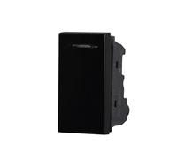 MODULI PRESE INTERRUTTORI SHUCKO PULSANTI TV DIMMER COMPATIBILE SERIE AXOLUTE NERI - ETTROIT (PULSANTE 1P)