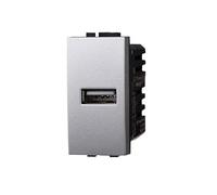 MODULI PRESE INTERRUTTORI SHUCKO PULSANTI TV DIMMER COMPATIBILE SERIE LIVING GRIGI - ETTROIT (CARICATORE USB SINGOLO)