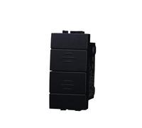 MODULI PRESE INTERRUTTORI SHUCKO PULSANTI TV DIMMER COMPATIBILE SERIE LIVING NERI - ETTROIT (PULSANTE DOPPIO SALISCENDI)