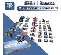 Moduli sensori 45 in 1 Kit iniziale da 16 tipi per Arduino Raspberry Pi, migliore di 37 in 1 con scatola fai da te UNO R3 MEGA2560