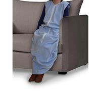 Modulit - Grande sacco nanna per adulti, in pile, per addormentarsi davanti alla TV senza far freddo (blu)