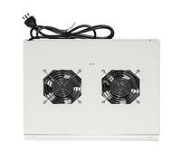 MODULO 2 VENTOLE A SOFFITTO CON TERMOSTATO COLORE GRIGIO PER ARMADI 22/42U PROFO