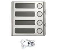 Modulo 4 pulsanti Urmet Sinthesi Steel con espansore integrato 2VOICE 1158/84