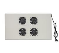 MODULO 4 VENTOLE A SOFFITTO COLORE GRIGIO CON TERMOSTATO PER ARMADI 22/42U PROFO