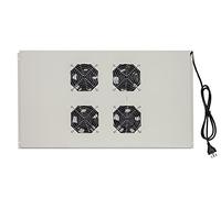 MODULO 4 VENTOLE A SOFFITTO COLORE GRIGIO CON TERMOSTATO PER ARMADI 22/42U PROFO