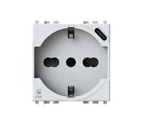 Modulo 4Box schuko presa USB 3.1 tipo C 5Vdc 3A compatibile Vimar Arkè bianco