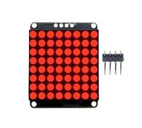 Modulo a Matrice di Punti, 8x8 DC 3,0 V-5,5 V Kit a Matrice di Punto Fai Da Te Dotato di Driver LED HT16K33 I2C con Pin Maschio a 4 Pin